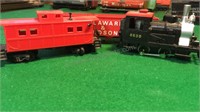 HO train engine caboose and car