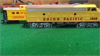Union Pacific engine and car.