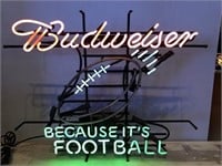 BUDWEISER "BECAUSE ITS FOOTBALL" NEON