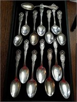 Set of vintage souvenir spoons by Rogers & Son