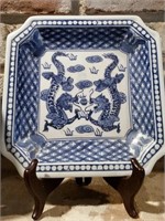 Antique Chinese Blue & White Dish