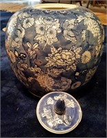 Antique Chinese Blue & White Floral Vase