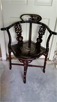 Vintage Asian Chinoiserie Mother of Pearl Chair