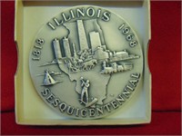 (1) 1968 IL Sesquicentennial Medal SILVER