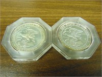 (2) 1818-1968 IL Sesquicentennial SILVER