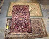 3pc Carpets; Karastan, handmade, Hook