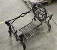 Vintage White Sewing Machine Frame & Foot Pedal