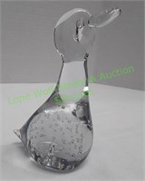 Glass Duck Paperweight