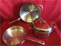Stainless Steel Cookware - 2 Pans & Pot