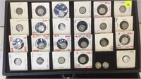 TRAY LOT OF SILVER MERCURY DIMES & MORE
