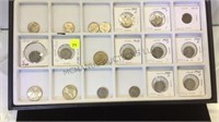TRAY LOT OF COINAGE, NICKLES, STATE QUARTERS