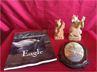 American Eagle Book, Carved Bears & Native Pic