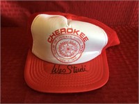 Vintage Cherokee Nation Hat Signed Wes Studi