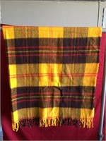 Vintage Faribo Fluff-Loomed Wool Blanket Throw