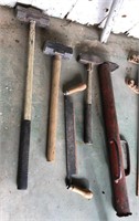 Sledgehammers, fence post pounder,debarker