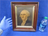 antique george washington picture in frame