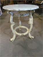 Marble Top Table Base has crack