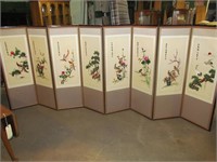 Oriental 8 Panel Screen VERY NICE