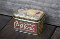 Coca-Cola Tin with Vintage Jewelry