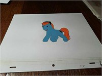 My Little Pony animation cel features a blue pony