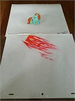 2 My Little Pony animation cels featuring a
