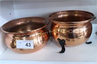 COPPER BOWLS - ONE FOOTED