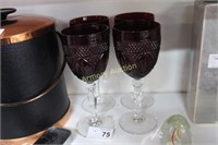 RUBY RED WINE GLASSES