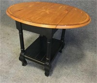 Oval Drop Leaf End Table