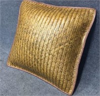 Large Woven Wicker Pillow