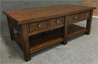 Wood Coffee Table w/4 Drawers