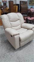 LEATHER SWIVEL ROCKING RECLINER