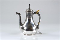 19th C American Gorham silver coffee pot