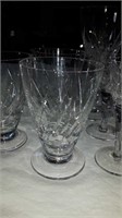 7 ASSORTED STUART CRYSTAL GOBLETS 4" - 6"