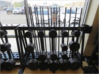 LOT, TROY RUBBER COATED PLATE WEIGHTS, BARS &