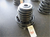 LOT, ASSORTED RUBBER COATED PLATE WEIGHTS