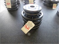 LOT, ASSORTED RUBBER COATED PLATE WEIGHTS