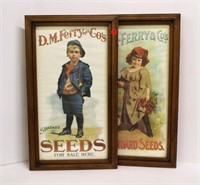 D.M. Ferry Co's Framed Advertising Posters 2