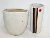 Ceramic Glazed Vases (Lot Of 2)