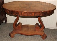 Burl Wood oval Table