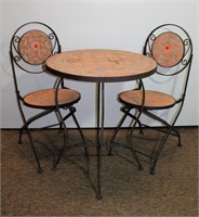 Metal Based Bistro Table And Chairs
