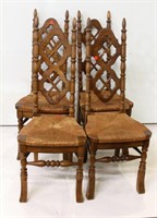 Vintage Solid Cathedral Style Chairs