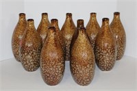 New ceramic bottle vases lot of 11
