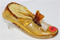 Amber Glass Slipper