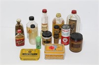 Selection of Vintage medicine Tins And Bottles