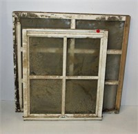 Shabby Painted Windows lot of 2