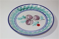 Vietri Hand Painted Platter with Plums
