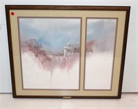 Atkinson Pencil Signed Watercolor Painting
