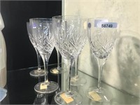 SET 6 ROYAL DOULTON CRYSTAL WINE GLASSES