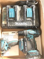Makita 18v  hammer drill, impact driver