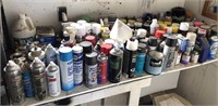 Huge lot of spray paint, aerosols, chemicals